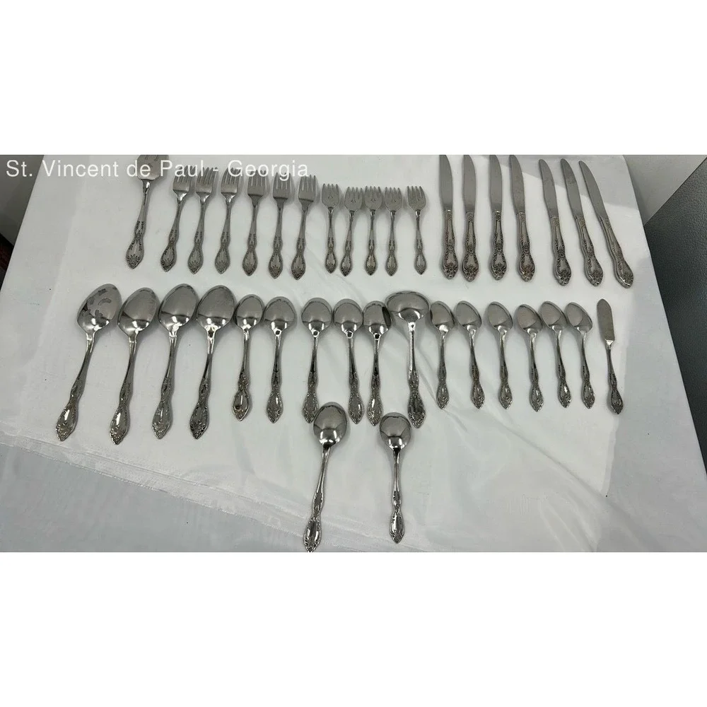 Vintage Lot of 38 Onelida Profile Galveston Stainless Steel Flatware Great Cond.